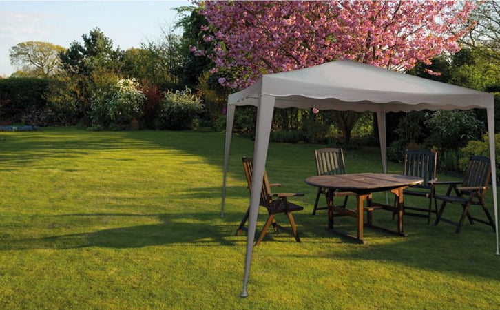 Gazebo 3x3x2,5 Mt Pieghevole Grigio Impermeabile Richiudibile Tendone Giardino 016561