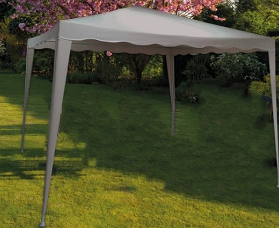 Gazebo 3x3x2,5 Mt Pieghevole Grigio Impermeabile Richiudibile Tendone Giardino 016561
