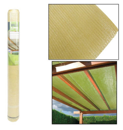 Set 3pz Rotolo Rete Ombreggiante Beige Fitta 1x5mt Protezione Giardini Terrazze 017068