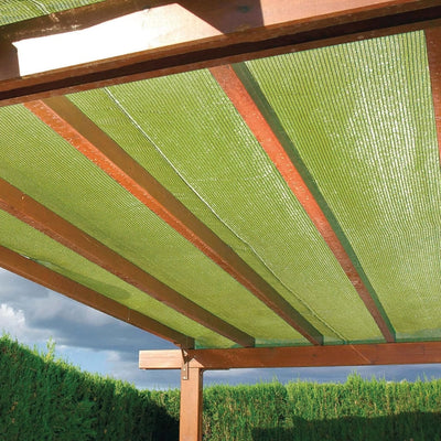 Set 2pz Rotolo Rete Ombreggiante Beige Fitta 2x5mt Protezione Giardini Terrazze 017070