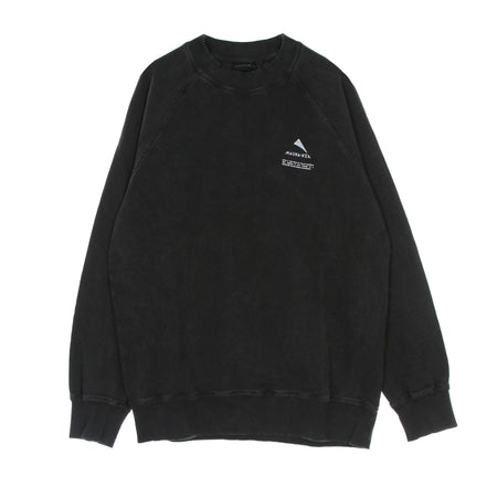 MAUNA-KEA Felpa Leggera Girocollo Uomo Raglan Sweatshirt Black da uomo