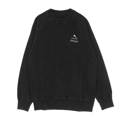 MAUNA-KEA Felpa Leggera Girocollo Uomo Raglan Sweatshirt Black da uomo
