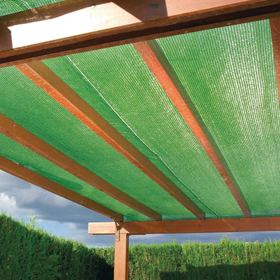 Rotolo Rete Ombreggiante Verde Fitta 2 X 10 Mt Protezione Giardini Terrazze 017067
