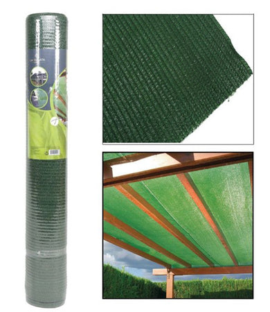 Rotolo Rete Ombreggiante Verde Fitta 2 X 10 Mt Protezione Giardini Terrazze 017067