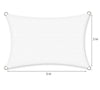 Vela Tenda Rettangolare Parasole Protezione Sole Ombra Giardino 2x3mt Bianca 017034
