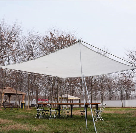 Vela Tenda Rettangolare Parasole Protezione Sole Ombra Giardino 2x3mt Bianca 017034