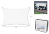Vela Tenda Rettangolare Parasole Protezione Sole Ombra Giardino 3x4 Mt Bianca 017036