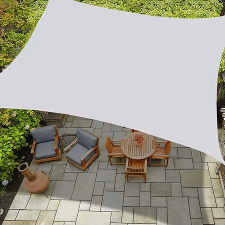 Vela Tenda Quadrata Parasole Protezione Sole Ombreggiatura Giardino 3x3mt Bianca 017035