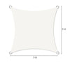 Vela Tenda Quadrata Parasole Protezione Sole Ombreggiatura Giardino 3x3mt Bianca 017035