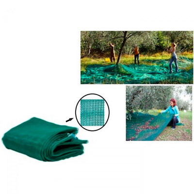 Set 3pz Rete Per Raccolta Olive Frutta Piantagioni Resistente Durevole 3x10mt Verde 222271