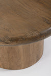Tavolino Lopez tondo struttura in legno di mango per interni