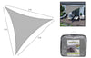 Vela Tenda Triangolare Parasole Protezione Sole Ombreggiatura Giardino 3x3x3mt Grigio 222568