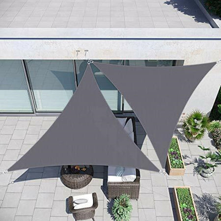 Vela Tenda Triangolare Parasole Protezione Sole Ombreggiatura Giardino 3x3x3mt Grigio 222568
