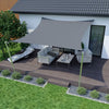 Vela Tenda Quadrata Parasole Protezione Sole Ombreggiatura Giardino 3x3mt Grigio 222584