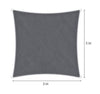 Vela Tenda Quadrata Parasole Protezione Sole Ombreggiatura Giardino 3x3mt Grigio 222584
