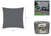 Vela Tenda Quadrata Parasole Protezione Sole Ombreggiatura Giardino 3x3mt Grigio 222584