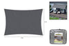 Vela Tenda Rettangolare Parasole Protezione Sole Ombra Giardino 2x3 Mt Grigio 222583