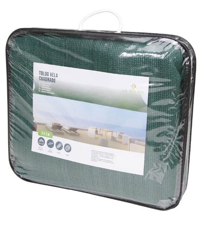Vela Tenda Quadrata Parasole Protezione Sole Ombreggiatura Giardino 3x3mt Verde 017032