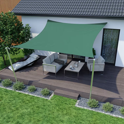 Vela Tenda Quadrata Parasole Protezione Sole Ombreggiatura Giardino 3x3mt Verde 017032