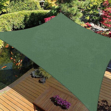 Vela Tenda Quadrata Parasole Protezione Sole Ombreggiatura Giardino 3x3mt Verde 017032