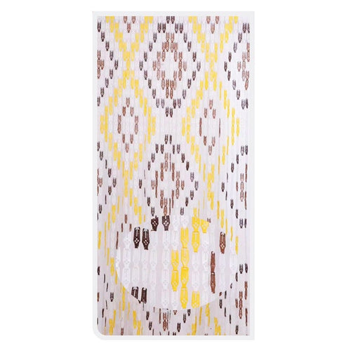 Tenda Moschiera Con Piastrine In Pvc Decoro Rombo Marrone 100x220cm Tpl13 017347