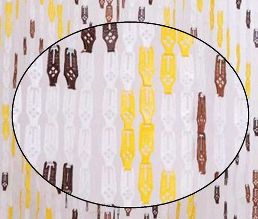 Tenda Moschiera Con Piastrine In Pvc Decoro Rombo Marrone 120x230cm Tpl16 017348