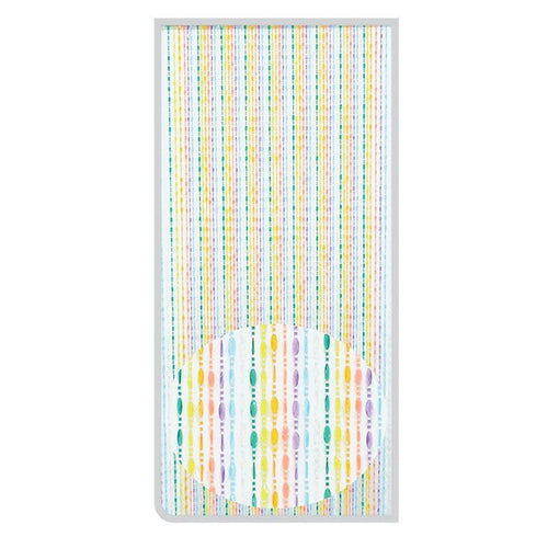 Tenda Moschiera Con Fili Perline Decoro Multicolore In Pvc 120x230cm Tpl07 017337