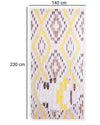Tenda Moschiera Con Piastrine In Pvc Decoro Rombo Marrone 140x230cm Tpl25 017392