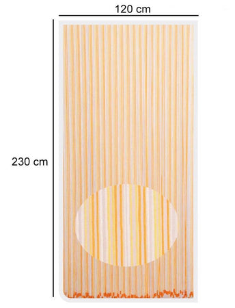 Tenda Moschiera Antimosche Con Cordoncino Bicolore Arancio Bianco 120x230 Cm Tpl86 017395