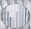 Tenda Moschiera Con Piastrine Bicolore Bianco-grigia In Pvc 100x220 Cm Tpl70 017390