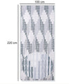 Tenda Moschiera Con Piastrine Bicolore Bianco-grigia In Pvc 100x220 Cm Tpl70 017390