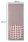 Tenda Moschiera Antimosche Con Perline Grandi Marrone In Pvc 120x230cm Tpl74 017400