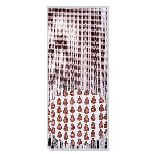 Tenda Moschiera Antimosche Con Perline Grandi Marrone In Pvc 120x230cm Tpl74 017400