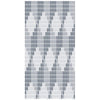 Tenda Moschiera Con Piastrine Bicolore Bianco-grigia In Pvc 140x230 Cm Tpl72 017391