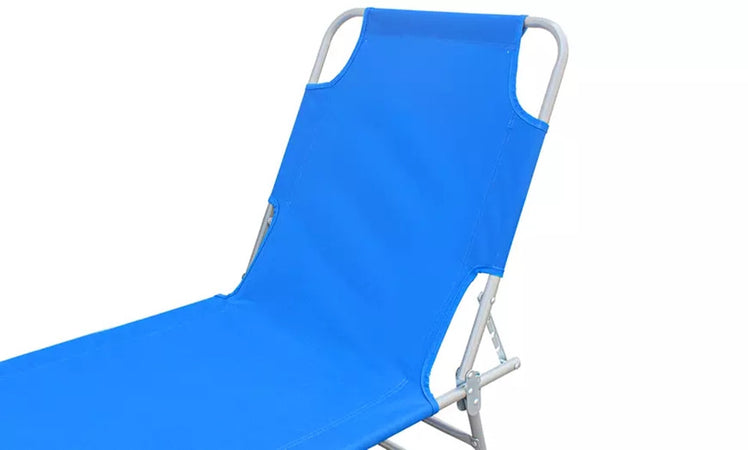 Lettino Prendisole Pieghevole Senza Parasole Con Schienale Regolabile Brandina Blu 281022