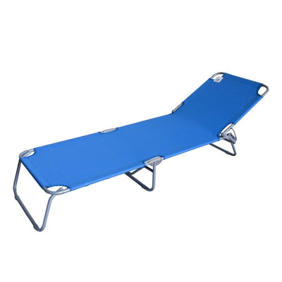 Lettino Prendisole Pieghevole Senza Parasole Con Schienale Regolabile Brandina Blu 281022