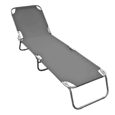 Lettino Prendisole Pieghevole Senza Parasole Con Schienale Regolabile Brandina Grigio 281023