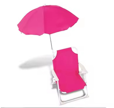 Sdraio Spiaggina Con Ombrello Sedia Oxford Per Bambini Pieghevole 37x34x47cm 350007