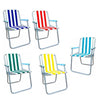 Sedia Relax Alta Sdraio Spiaggina Pieghevole Mare Giardino Campeggio Oxford Rigata 350009