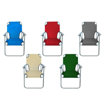 Sedia Sdraio Pieghevole Campeggio Spiaggia Relax In Tessuto Oxford 52x63x74.5cm 350017