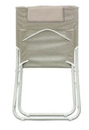 Spiaggina Con Cuscino Per Testiera Crema 57x47x95 Cm Pieghevole Portatile 281016