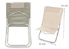 Spiaggina Con Cuscino Per Testiera Crema 57x47x95 Cm Pieghevole Portatile 281016