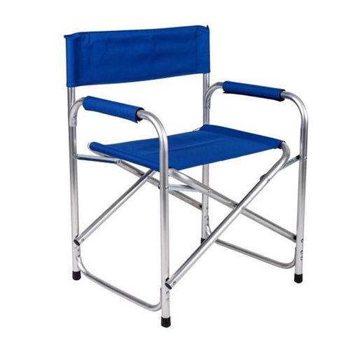 Sedia Regista Blu Pieghevole In Ferro Per Campeggio Mare Spiaggia Giardino 285007
