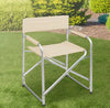 Sedia Regista Beige Pieghevole In Ferro Per Campeggio Mare Spiaggia Giardino 285008