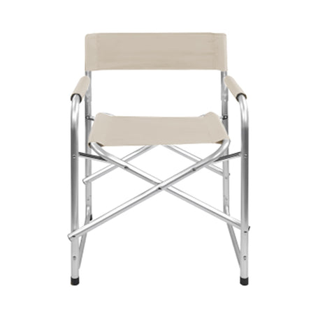 Sedia Regista Beige Pieghevole In Ferro Per Campeggio Mare Spiaggia Giardino 285008