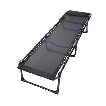 Lettino Prendisole Sdraio Senza Parasole In Textilene Nero Reclinabile Giardino 483010