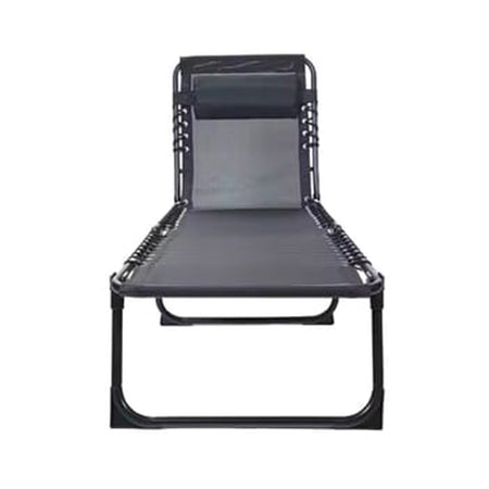 Lettino Prendisole Sdraio Senza Parasole In Textilene Nero Reclinabile Giardino 483010