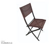 Sedia Sharm In Ferro Textilene Polipropilene Marrone 41x50x83.5cm Pieghevole 529004