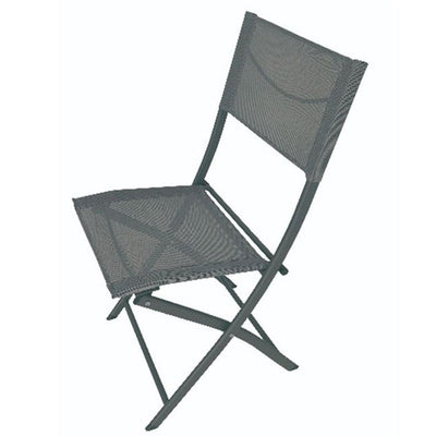 Sedia Sharm In Ferro Textilene Polipropilene Grigia 41x50x83.5cm Pieghevole 529005