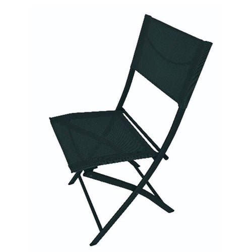 Sedia Sharm In Ferro Textilene Polipropilene Nera 41x50x83.5 Cm Pieghevole 529006
